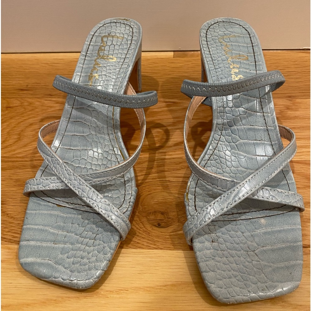 Lulus strappy summer heels baby blue women’s size 7
